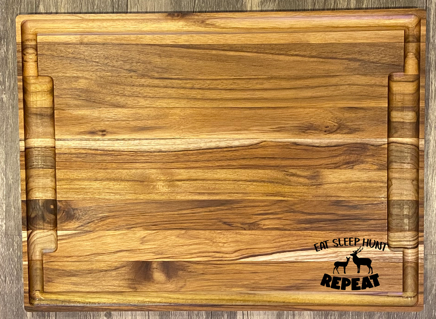 Large Teak Cutting Board - Handmade Kitchen Accessory - Personalize choose a design.