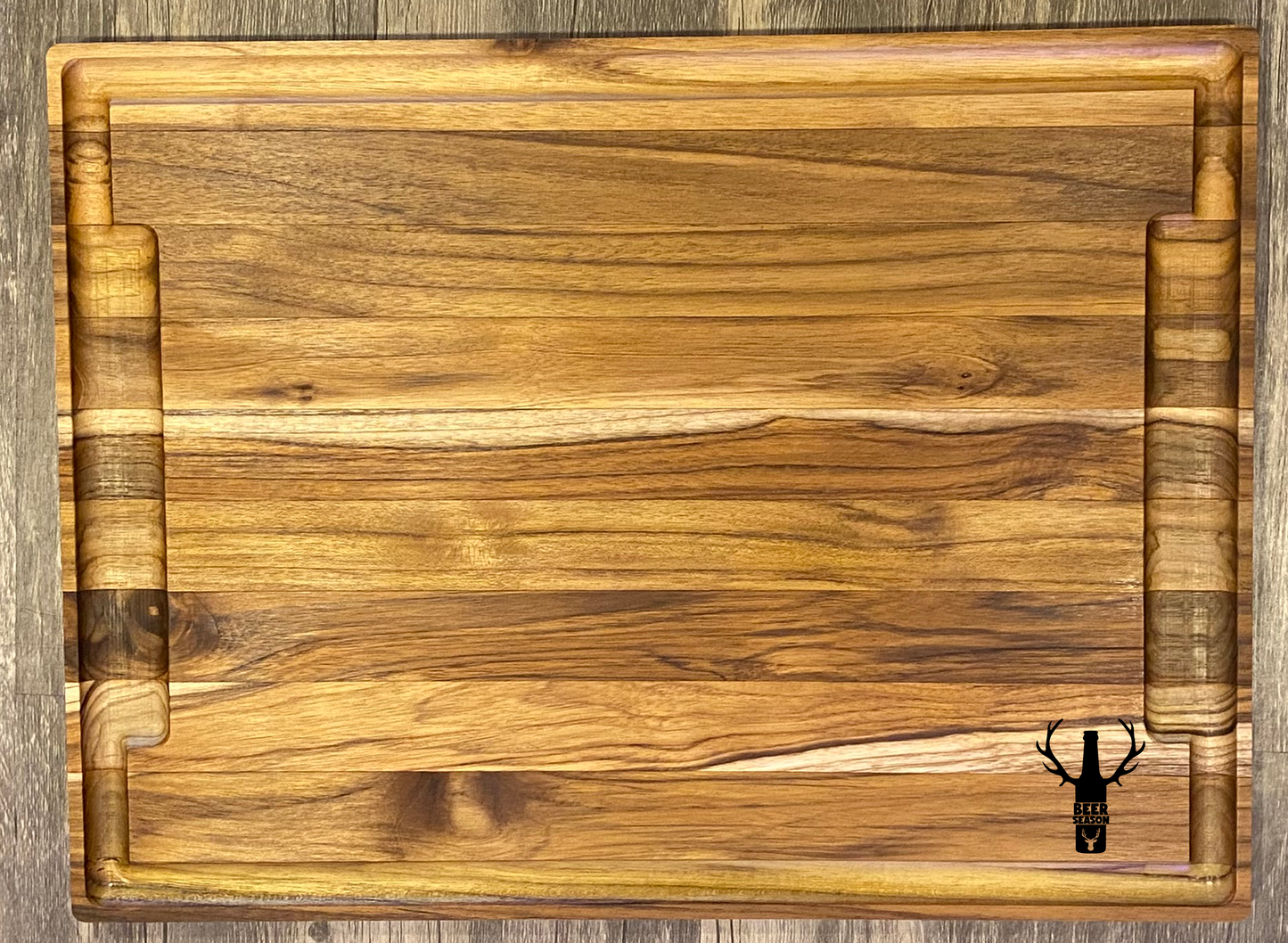 Large Teak Cutting Board - Handmade Kitchen Accessory - Personalize choose a design.