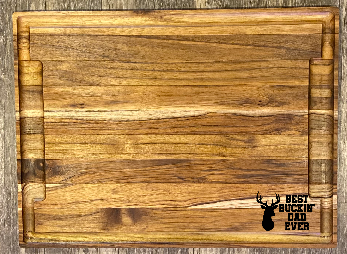 Large Teak Cutting Board - Handmade Kitchen Accessory - Personalize choose a design.