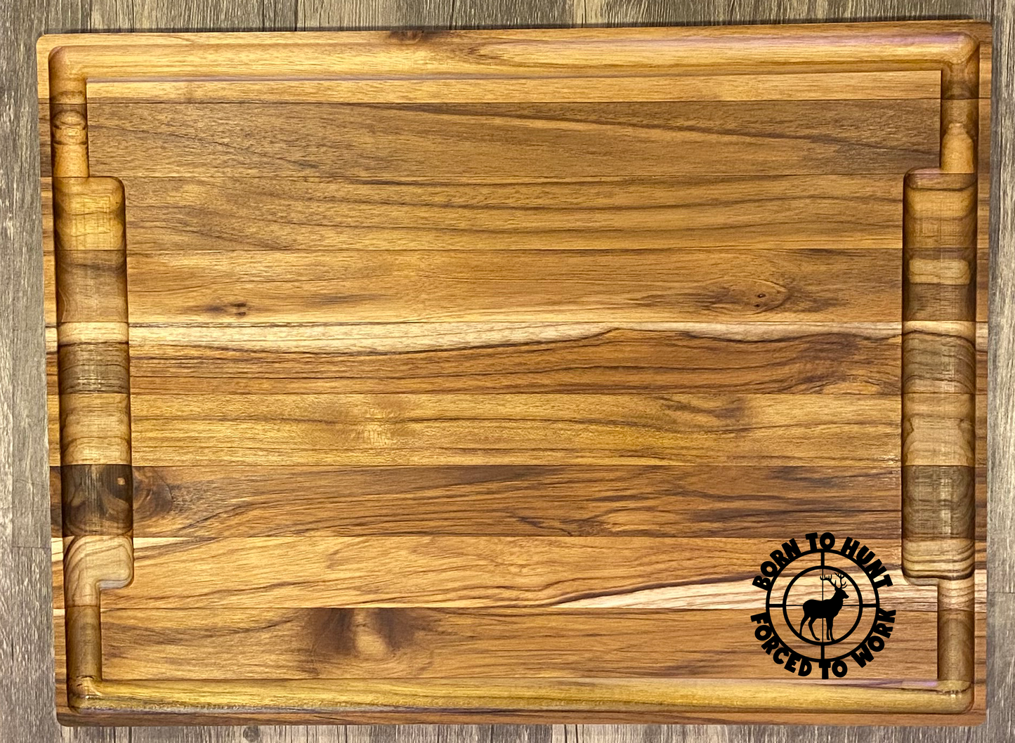 Large Teak Cutting Board - Handmade Kitchen Accessory - Personalize choose a design.