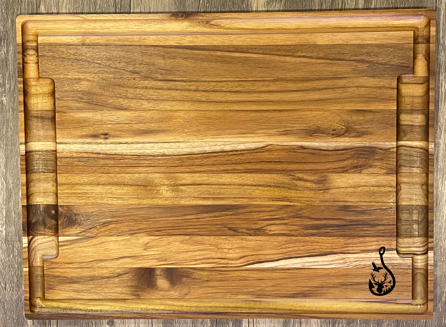 Large Teak Cutting Board - Handmade Kitchen Accessory - Personalize choose a design.