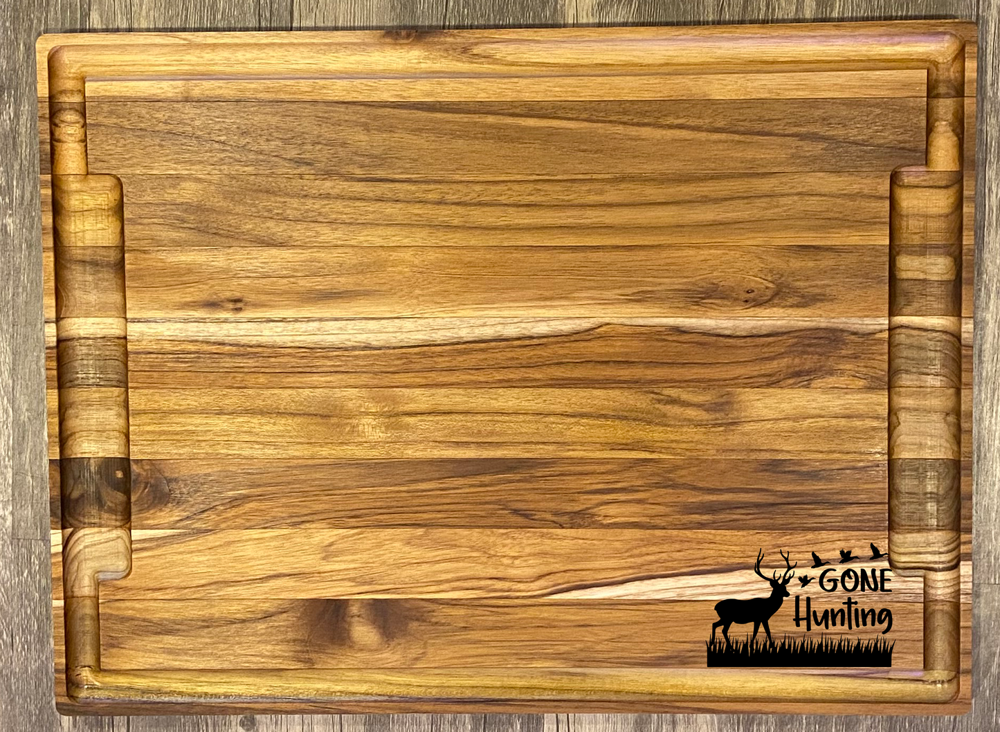 Large Teak Cutting Board - Handmade Kitchen Accessory - Personalize choose a design.