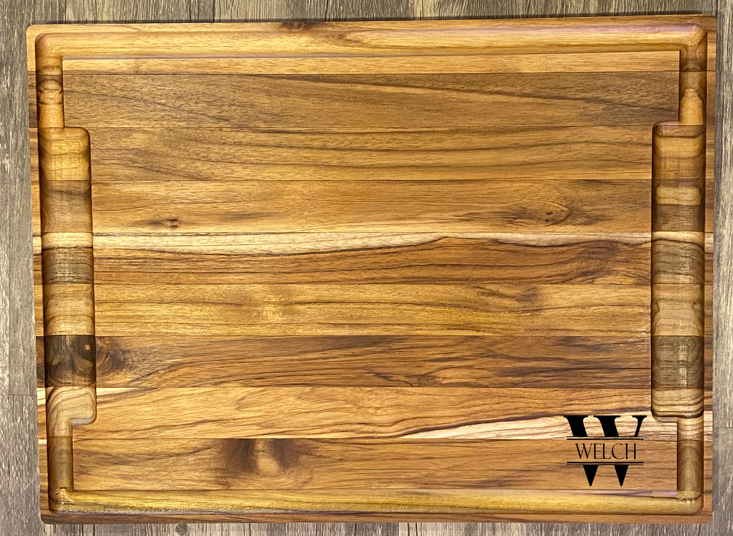 Large Teak Cutting Board - Handmade Kitchen Accessory - Personalize choose a design.