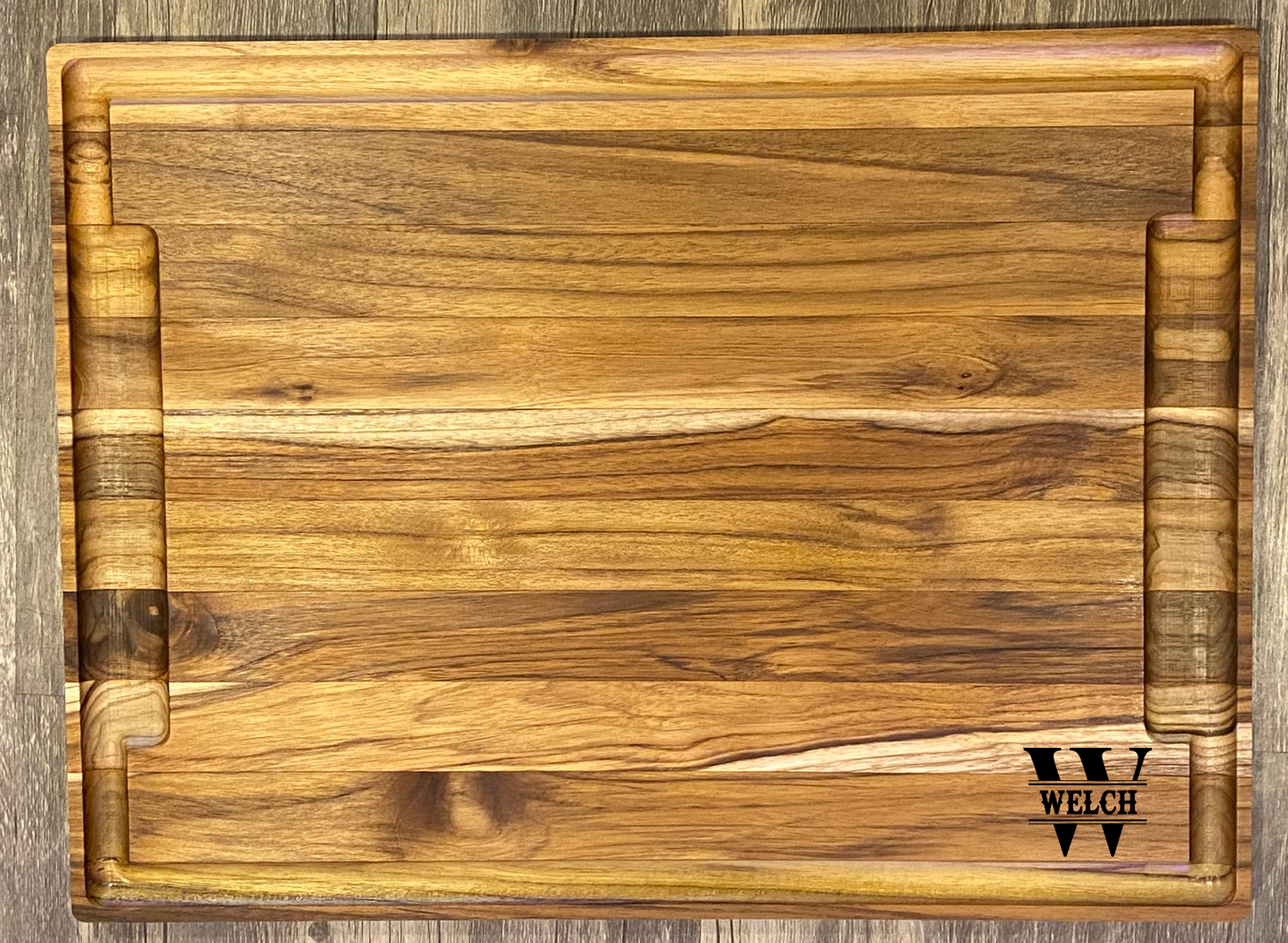 Large Teak Cutting Board - Handmade Kitchen Accessory - Personalize choose a design.