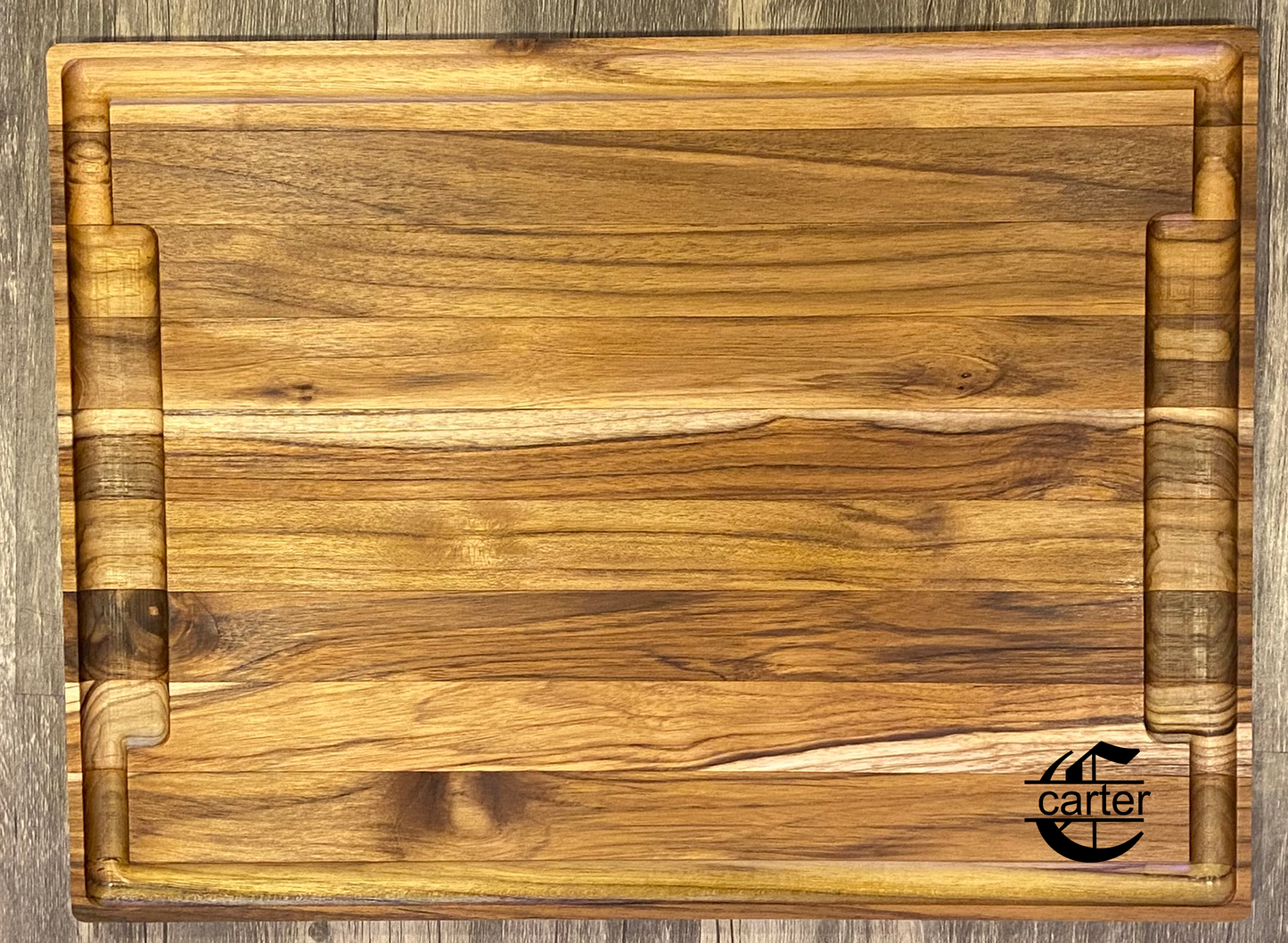 Large Teak Cutting Board - Handmade Kitchen Accessory - Personalize choose a design.