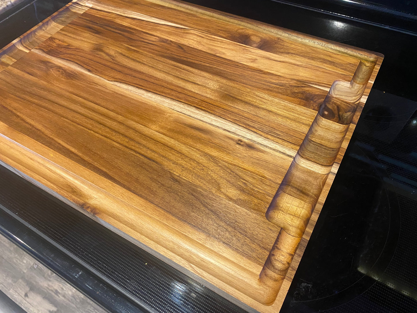 Large Teak Cutting Board - Handmade Kitchen Accessory - Personalize choose a design.