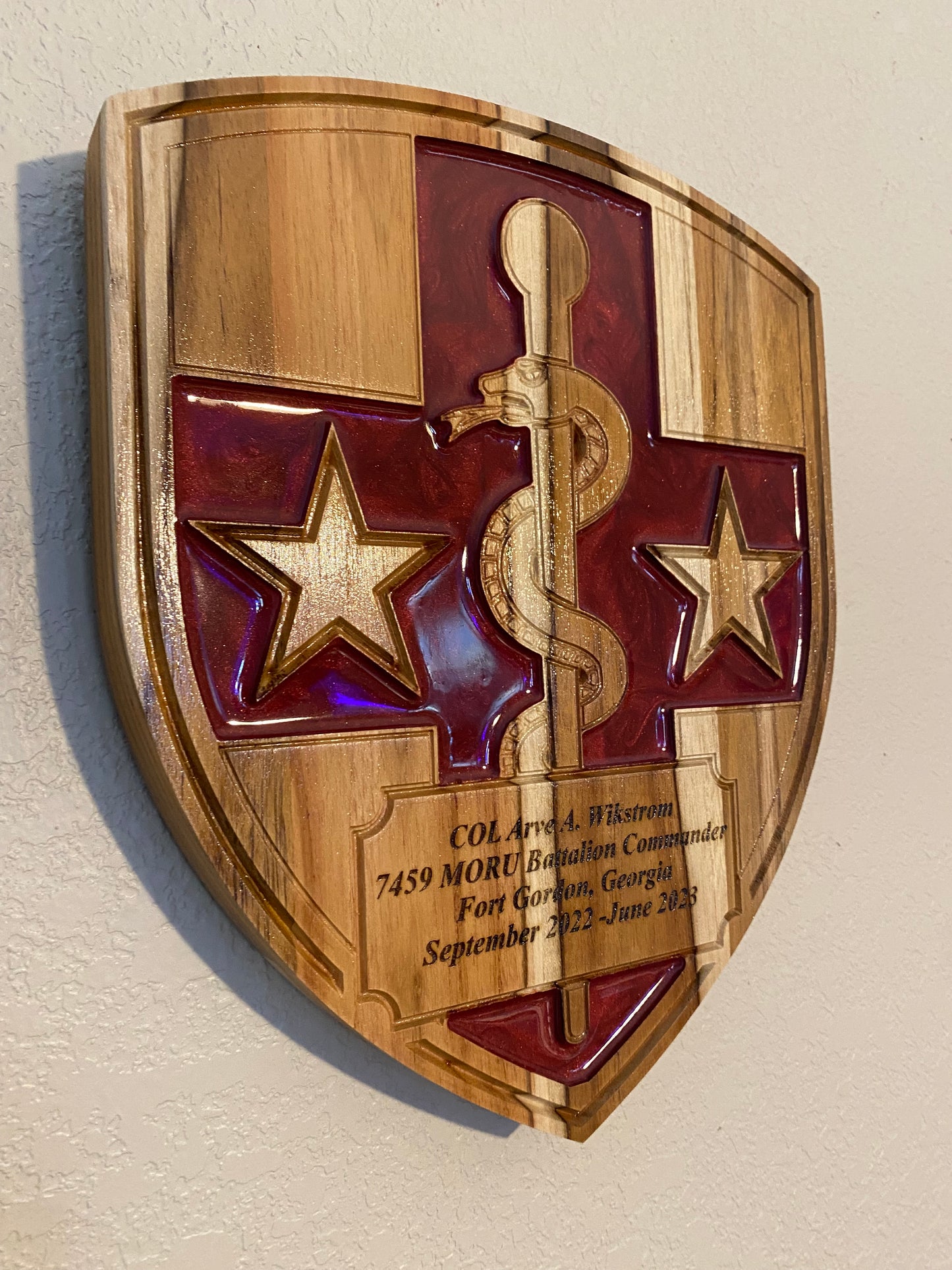 Custom Epoxy Military Plaque -