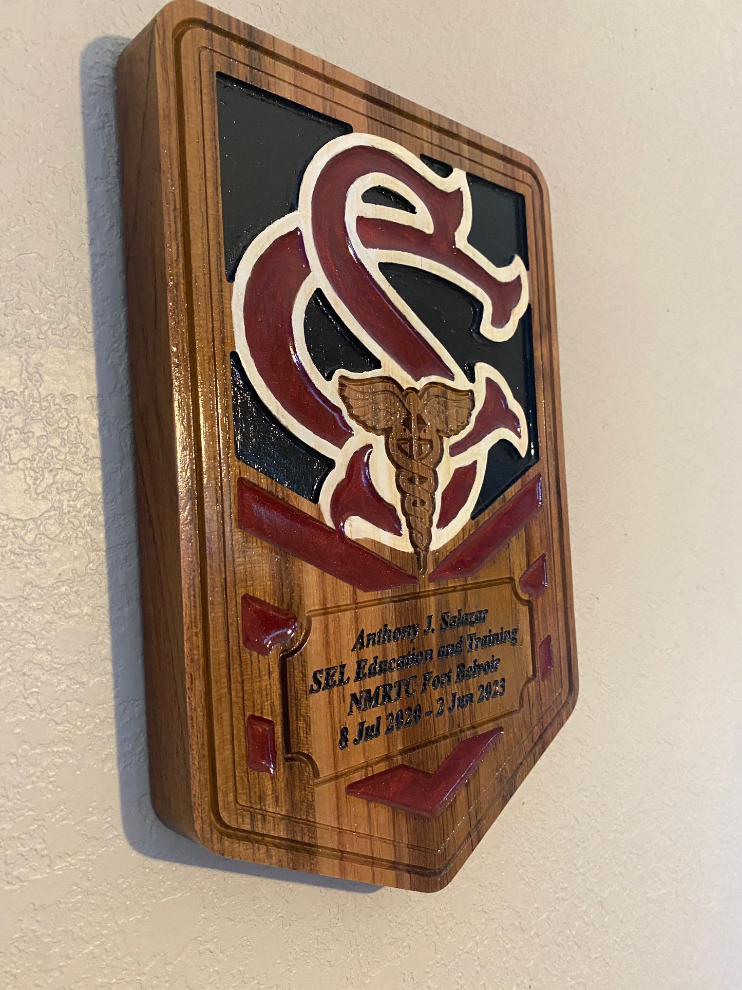 Custom Epoxy Military Plaque -