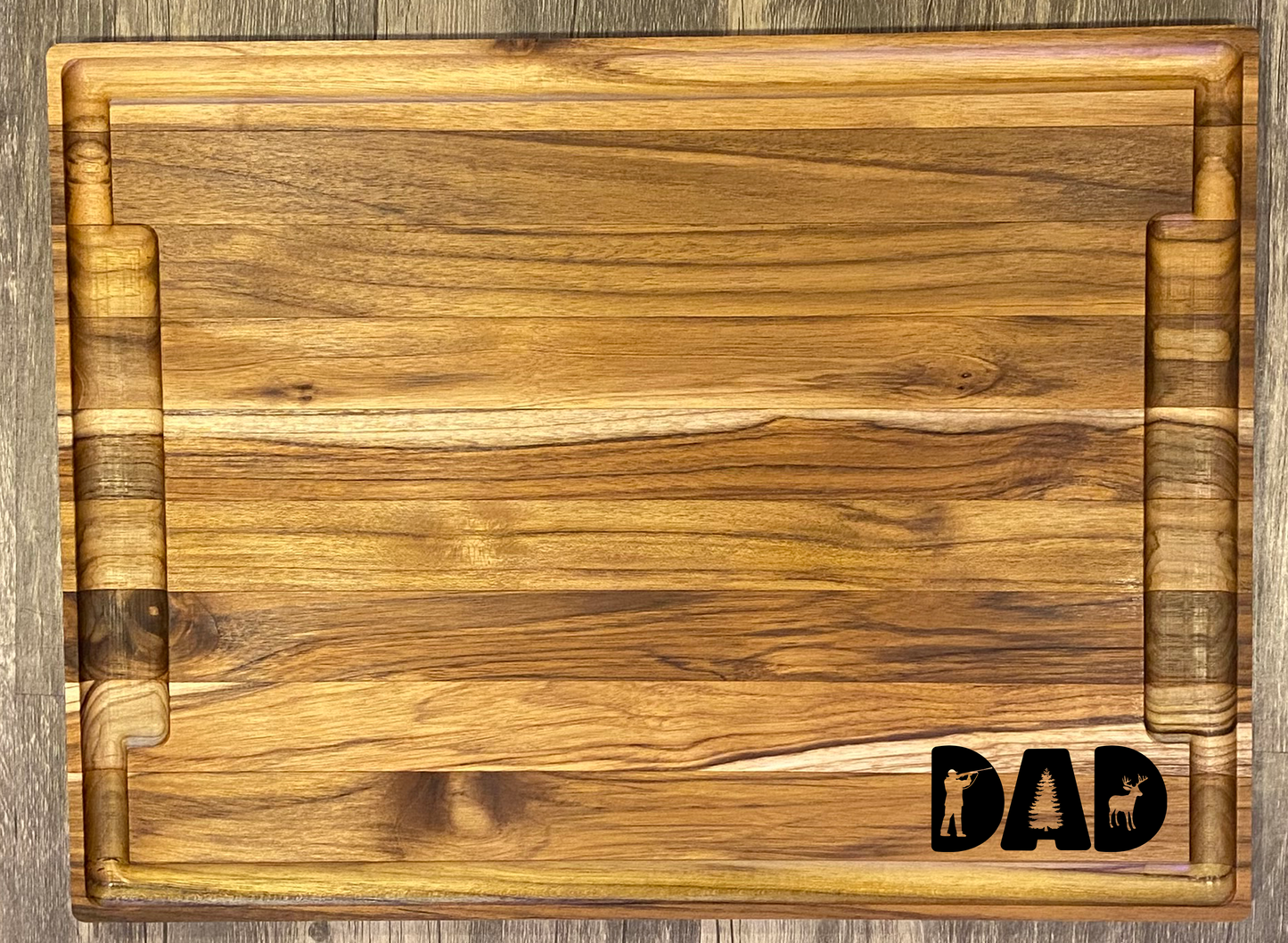 Large Teak Cutting Board - Handmade Kitchen Accessory - Personalize choose a design.