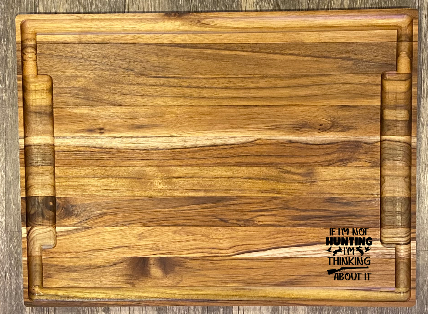 Large Teak Cutting Board - Handmade Kitchen Accessory - Personalize choose a design.