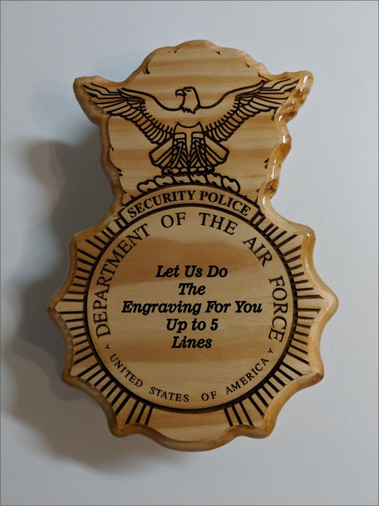 Security Forces USAF going away plaque