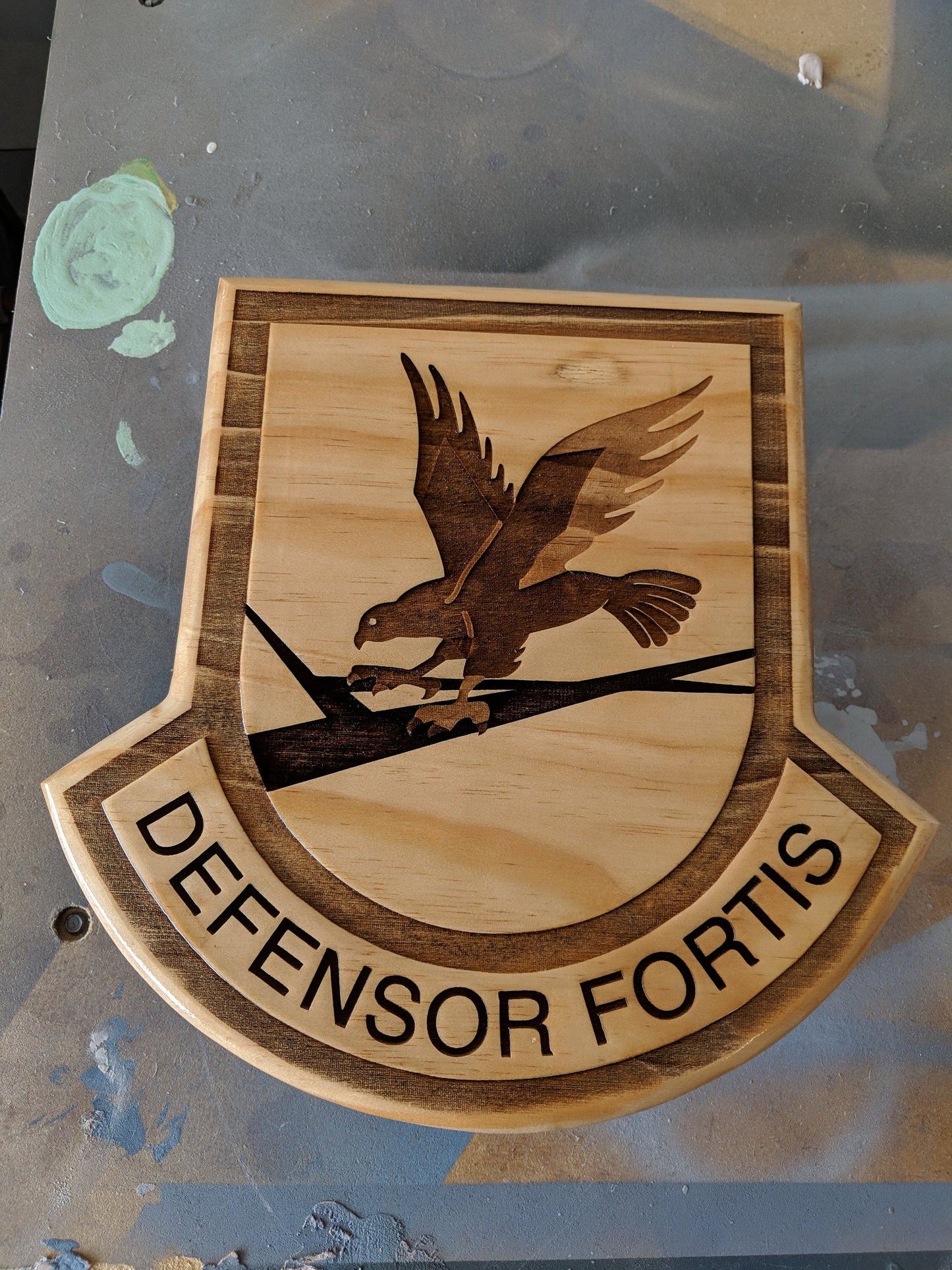 Defensor Fortis Security Forces USAF going away plaque