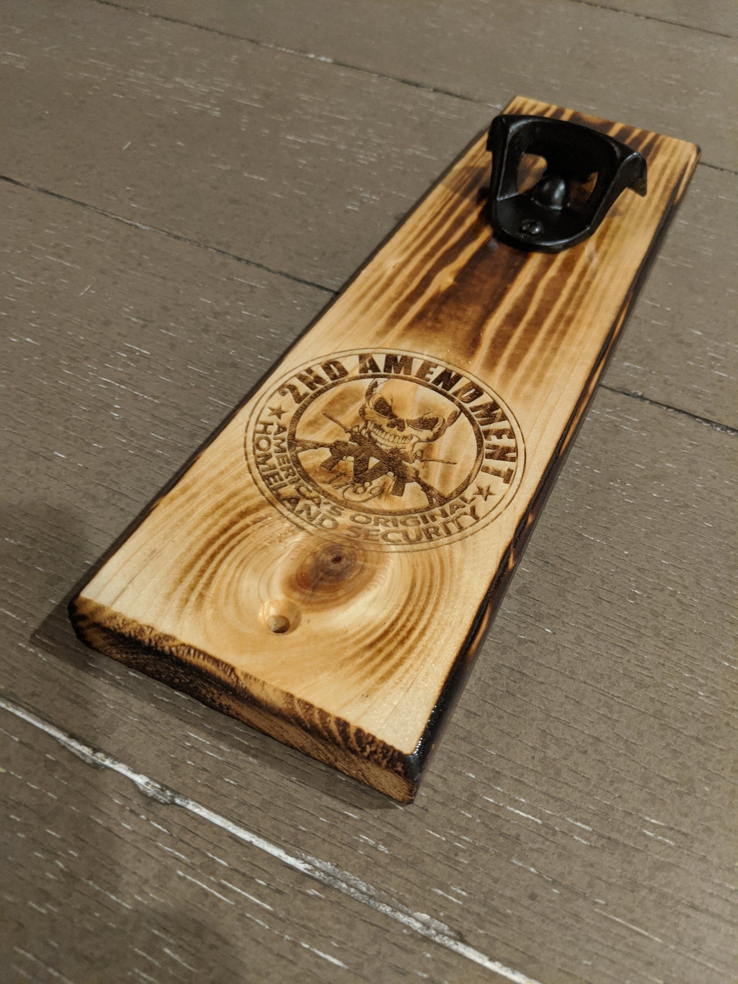 Custom laser Etched Wall Mounted Personalized Engraved Bottle Opener, Unique Valentines Day Gift, Man Cave Item