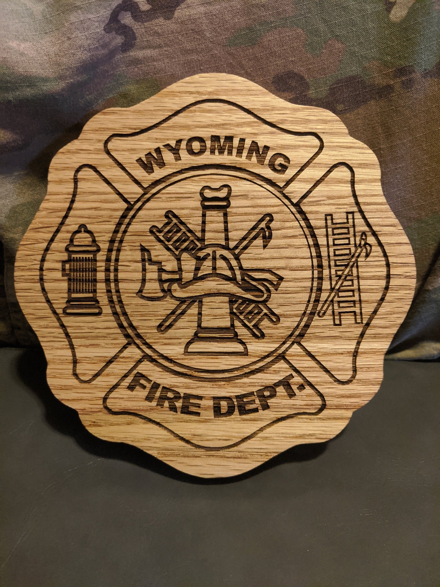 Custom Wood Plaque - All Oak - Police Badges, First Responder, Security Forces