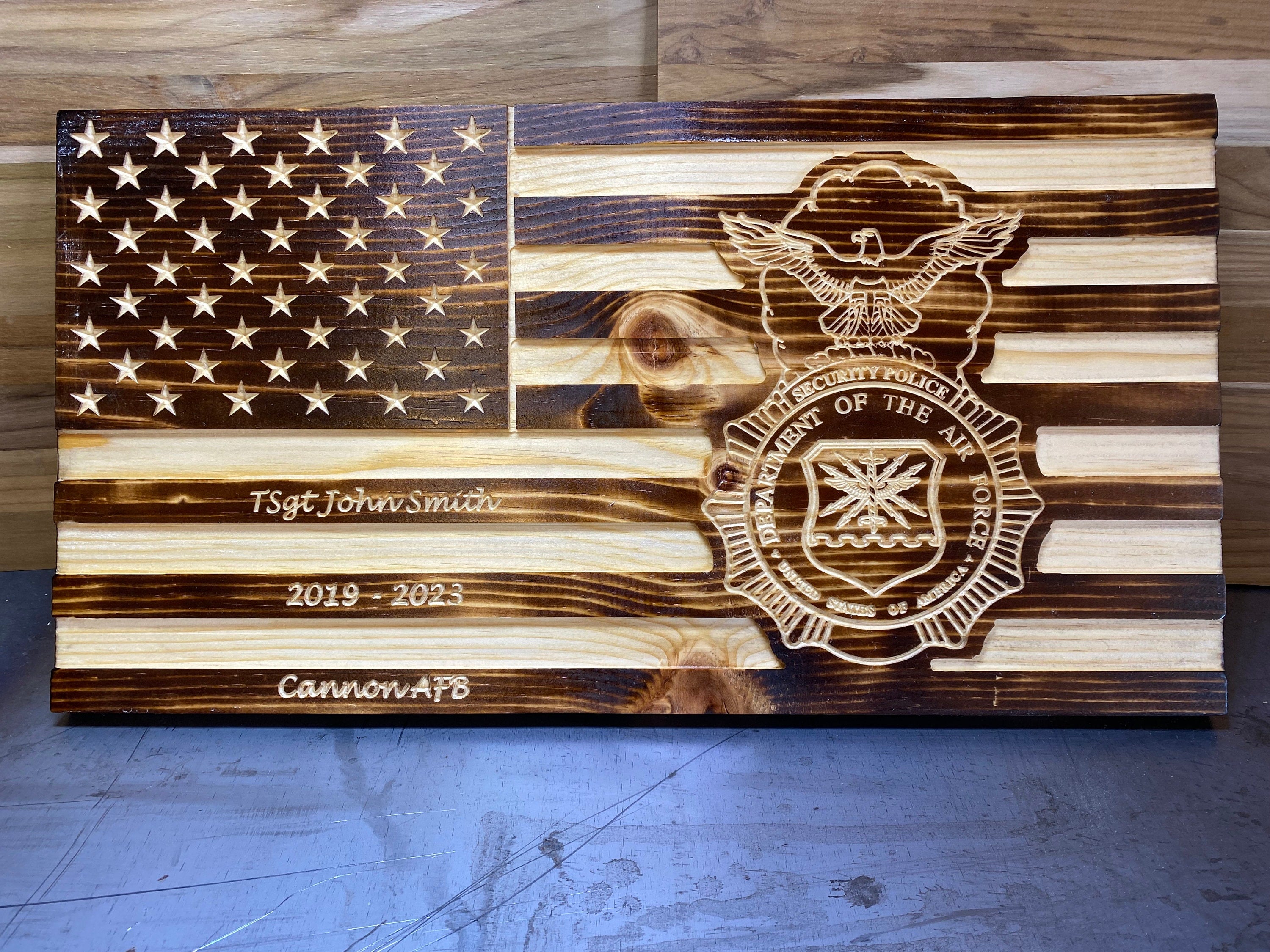 Security Forces store USAF going away plaque