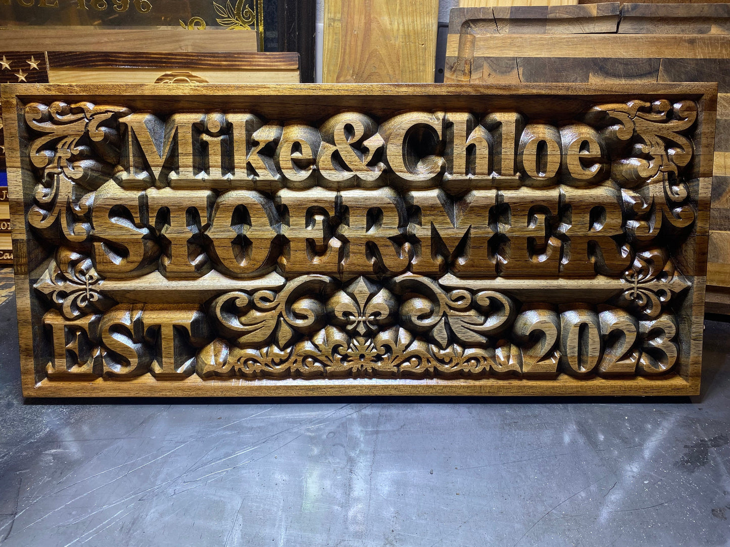 Custom Teak Wedding Sign - Personalize Your Special Day with Handcrafted Artistry