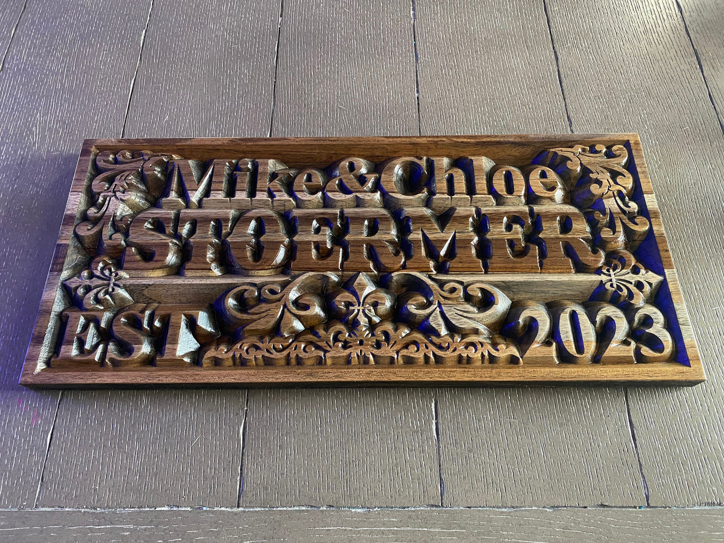 Custom Teak Wedding Sign - Personalize Your Special Day with Handcrafted Artistry